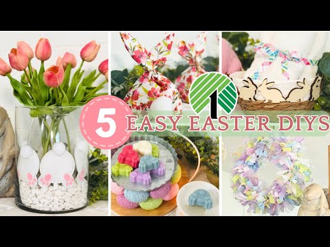 🐰 5  EASY Dollar Tree Easter DIYs