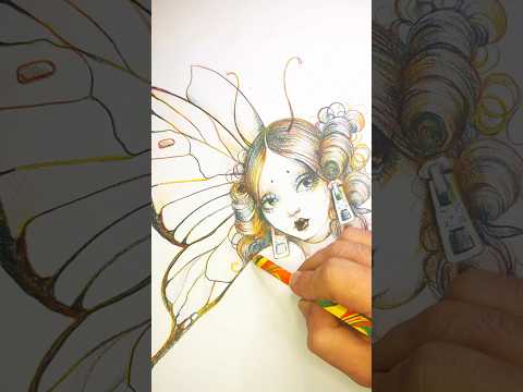The Magic Pencil ✏️ #pidgindoll #drawing #dolls #fairy #butterflywings #art #arttherapy #rainbows