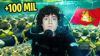 CONSTRUI UN ESTANQUE PARA MI EJERCITO DE RANAS!🐸🤯