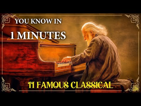 11 Most Famous Classical Music Pieces You Can Know in 1 Minute | Mozart, Chopin, Beethoven, Bach