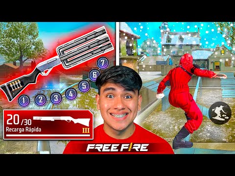 NUEVO MAPA DE "NIEVE" Y NUEVA "ESCOPETA"!!😱❄️ SERVIDOR AVANZADO en FREE FIRE