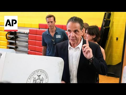 YouTube video thumbnail: Andrew Cuomo Casts His Ballot in New York's Democratic Mayoral Primary
