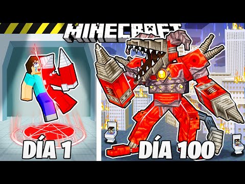 ¡Sobreviví 100 DÍAS como un EVIL DRILLMAN en Minecraft HARDCORE!