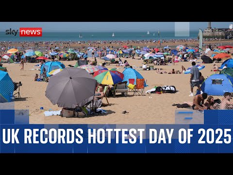 YouTube video thumbnail: UK Records Hottest day of the Year so far