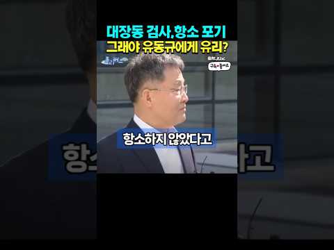 검사가 형량거래를 했으니 항소를 못하지 #김만배 #유동규 #대장동 #남욱 #이재명