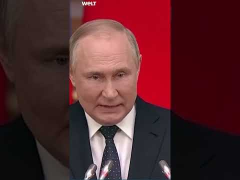 PUTIN DROHT EISKALT: "Unsere Vergeltungsschläge werden blitzschnell erfolgen" | WELT #Shorts