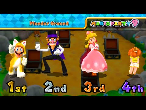 Mario Party 9 Minigames High Rollers - Mario vs Peach vs Daisy vs Wario ( Master Difficulty )