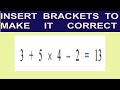 Order of Operations and Brackets
