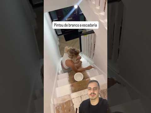 Decoração para escada, super moderna e elegante! #casa #decoração #pintura #escada #diy