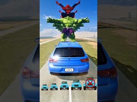 cars vs Hulk or Spiderman? #shorts