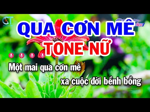 Karaoke Qua Cơn Mê Tone Nữ ( Am ) Nhạc Sống Mới Nhất | Karaoke Đồng Sen