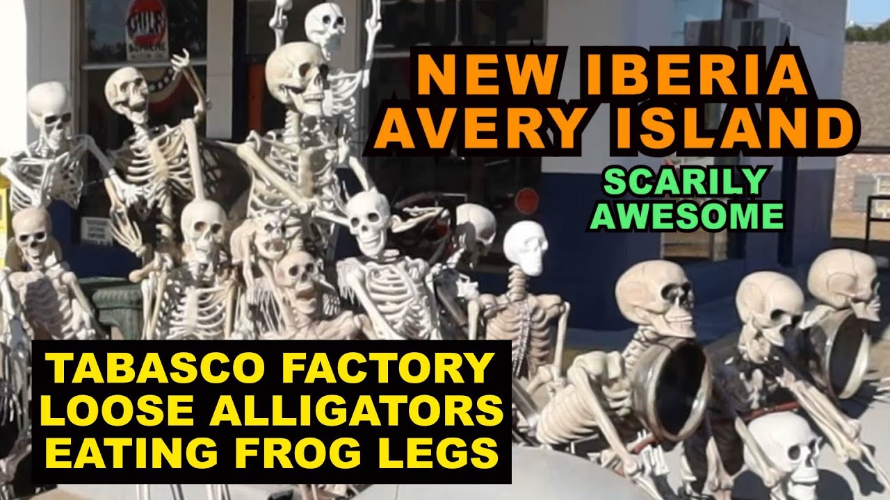 LOUISIANA: New Iberia / Avery Island - Tabasco Factory Tour, Loose Alligators, Eating Frog Legs