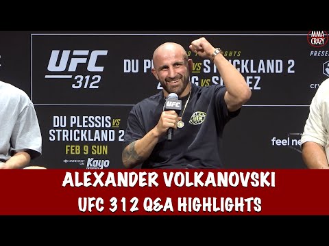 Alexander Volkanovski 'Fan asks him on a DATE' UFC Q&A Highlights