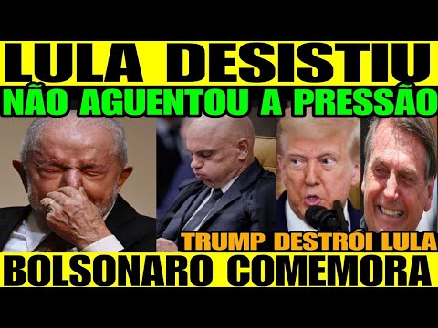 Bomba! LULA DESISTIU!! NÃO AGUENTOU A PRESSÃO! BOLSONARO COMEMORA TRUMP VENCEU LULA NA OEA! MORAES