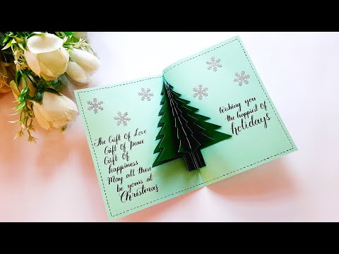 3D POP-UP CHRISTMAS GREETING CARD IDEA | Handmade Christmas Gift card idea | Tutorial