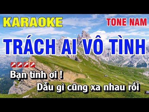 Karaoke Trách Ai Vô Tình Tone Nam Nhạc Sống | Nguyễn Linh