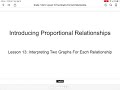 Proportional Relationships and Graph Interpretation