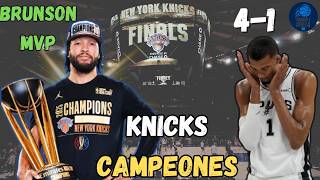 KNICKS CAMPEONES: Brunson destruye a Spurs y levanta el título NBA