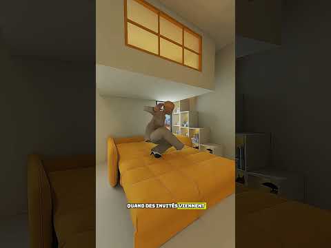 Chambre dans le Ciel – Transformer 15m² en un Rêve #shorts