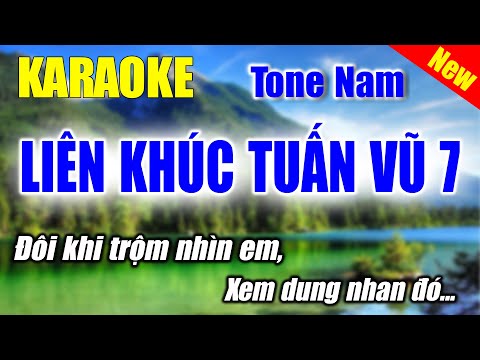 KARAOKE NHẠC SỐNG || LIÊN KHÚC TUẤN VŨ 7 (beat chuẩn ) Tone Nam || Phượng Hoàng kara