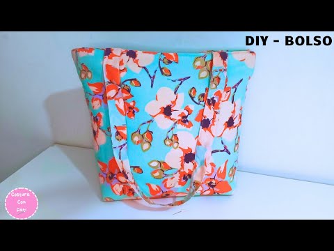 DIY - CÓMO COSER UN BOLSO FÁCIL / tote bag / bolso con cierre