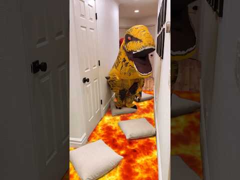 Dinosaur Chased Over Lava! ๐ฅ