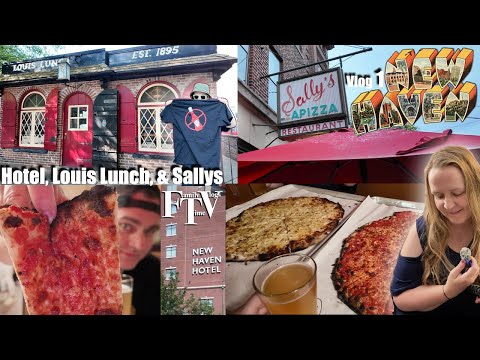 New Haven Road Trip Begins! 🍕 Hotel Tour, Louis Lunch & Sally’s Apizza! Family Getaway & Food Review