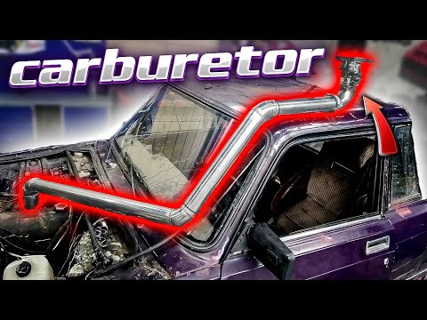 Super long intake manifold for a Lada (peaky power band?)