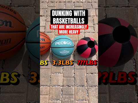 Dunking With Basketballs That Are Increasingly More Heavy!