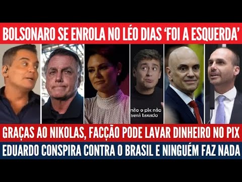 Carluxo e Michelle se odeiam, diz Bolsonaro. Nikolas ajudou facção, Eduardo conspira contra Moraes