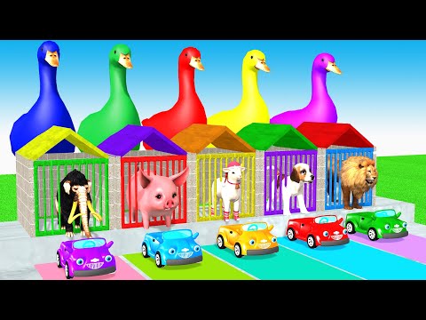 5 Giant Duck, Monkey, Lion, piglet, cow, dinosaur, chicken, Sheep, Transfiguration funny animal 2023