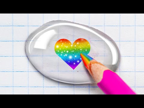 KREATIF SENI PELANGI RAINBOW & TRIK MELUKIS | Tantangan Menggambar Viral Oleh 123 GO Like!