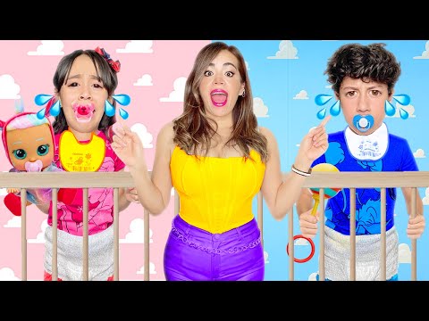 24 HORAS SIENDO BEBES 👶🍼👩‍👧‍👦 | Karla Bustillos