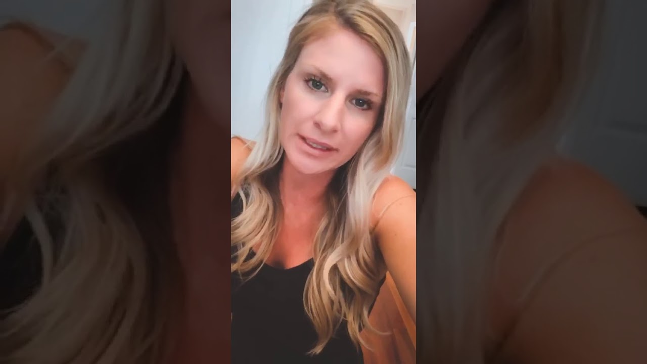 Woman speaking directly to the camera.