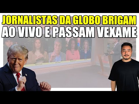 Vexame: Jornalistas da Globo ficam transtornados com discurso do Trump na posse e brigam ao vivo