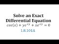 Understanding Exact Differential Equations