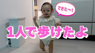 【1歳児の1日】ついにこの瞬間がやってきました（はじめての一人歩き）