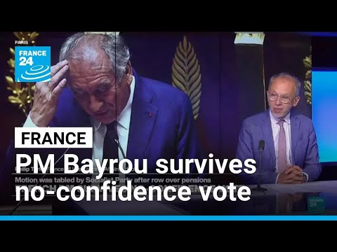 YouTube video thumbnail: French PM Bayrou Survives Latest no-Confidence Motion 