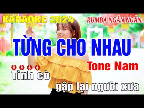 Từng Cho Nhau Karaoke Tone Nam (Dm) Nhạc Sống Rumba | Trung Hiếu