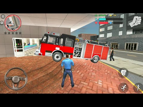 Police Officer Simulator - Sheriff In Firefighter Truck and Helicopter - Android Gameplay