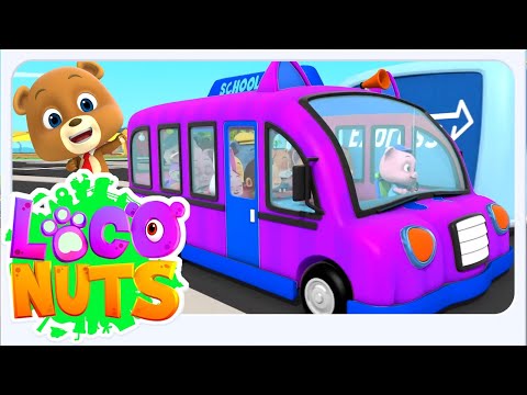 Wheels on the Bus In Purple Color, बस के चक्के घुमे गोल गोल गोल, Baby Shark, Hindi Rhyme For Kids