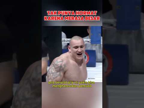 Mentang mentang lebih besar tak punya etika di ring 😅