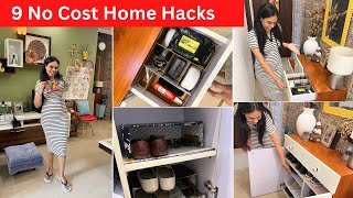 9 No Cost Home & Kitchen Organizing Ideas & Hacks | घर को ORGANIZE  करें बिना एक पैसा खर्च किए |
