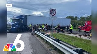 Truck driver arrested after 3 from South Florida killed in U-turn crash on Turnpike