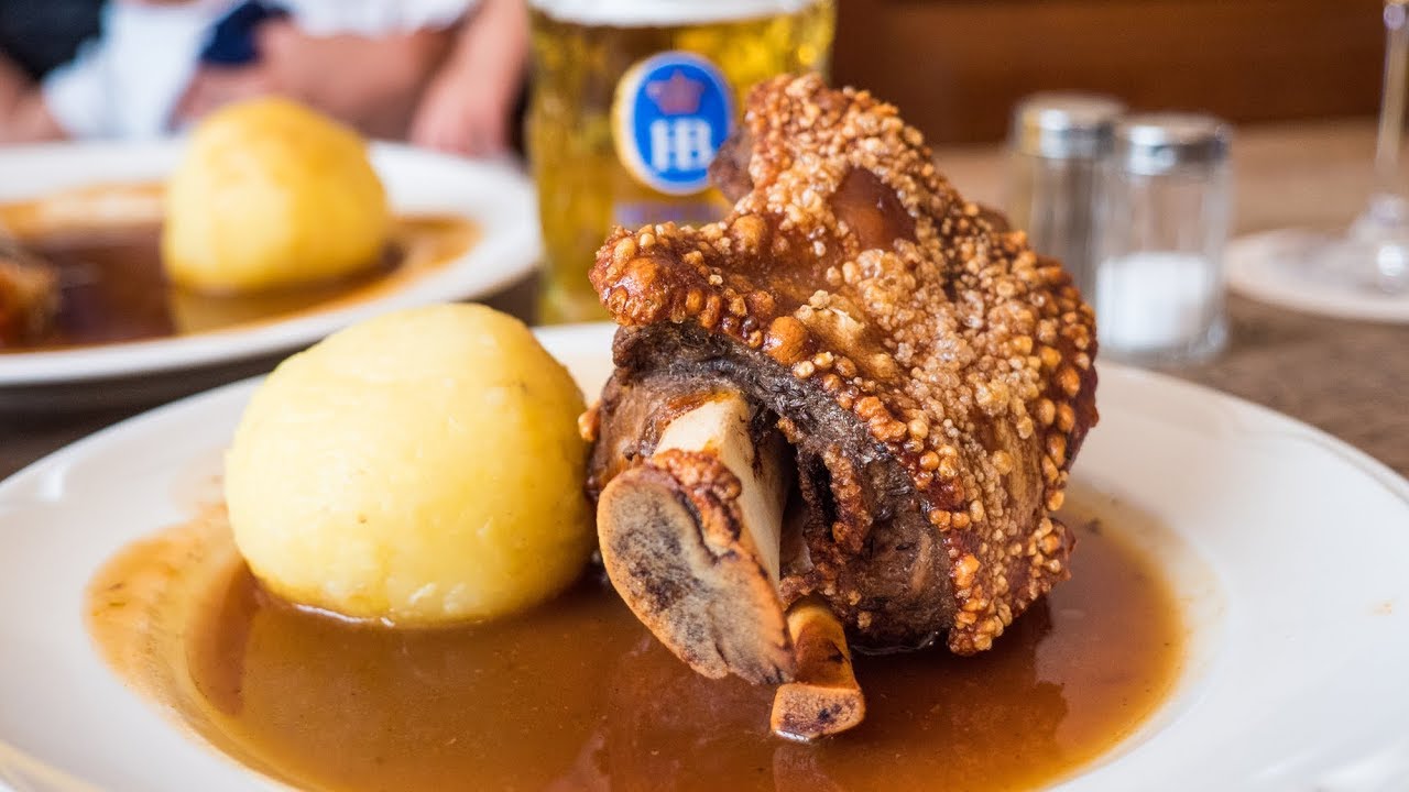Amazing Munich Food Tour - German CRISPY PORK LEG and Attractions in Munich, Germany
