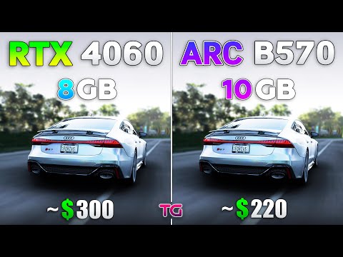 ARC B570 10GB vs RTX 4060 8GB - Test in 10 Games