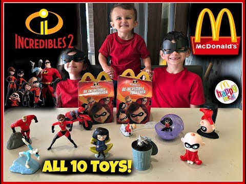 INCREDIBLES 2 Movie MCDONALDS Happy Meal Toys! June 2018 ALL 10 Toys!