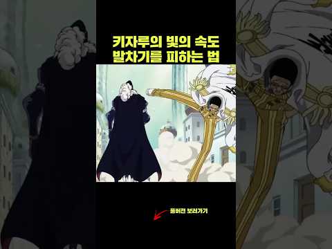 빛의 속도 발차기를 피하는 방법 #키자루 #물리학 #원피스