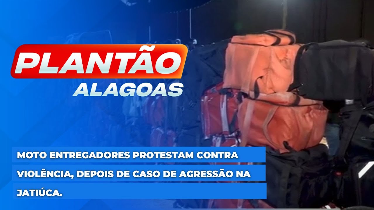 Moto entregadores protestam contra viol&ecirc;ncia, depois de caso de agress&atilde;o na Jati&uacute;ca