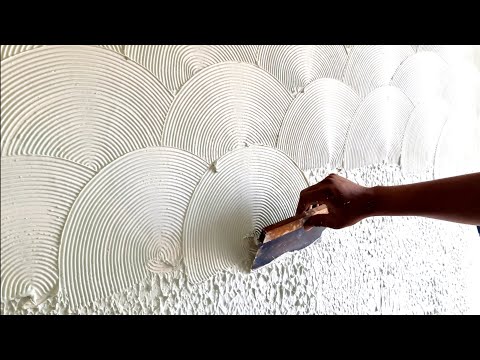 Wall painting texture ideas / fish scale design